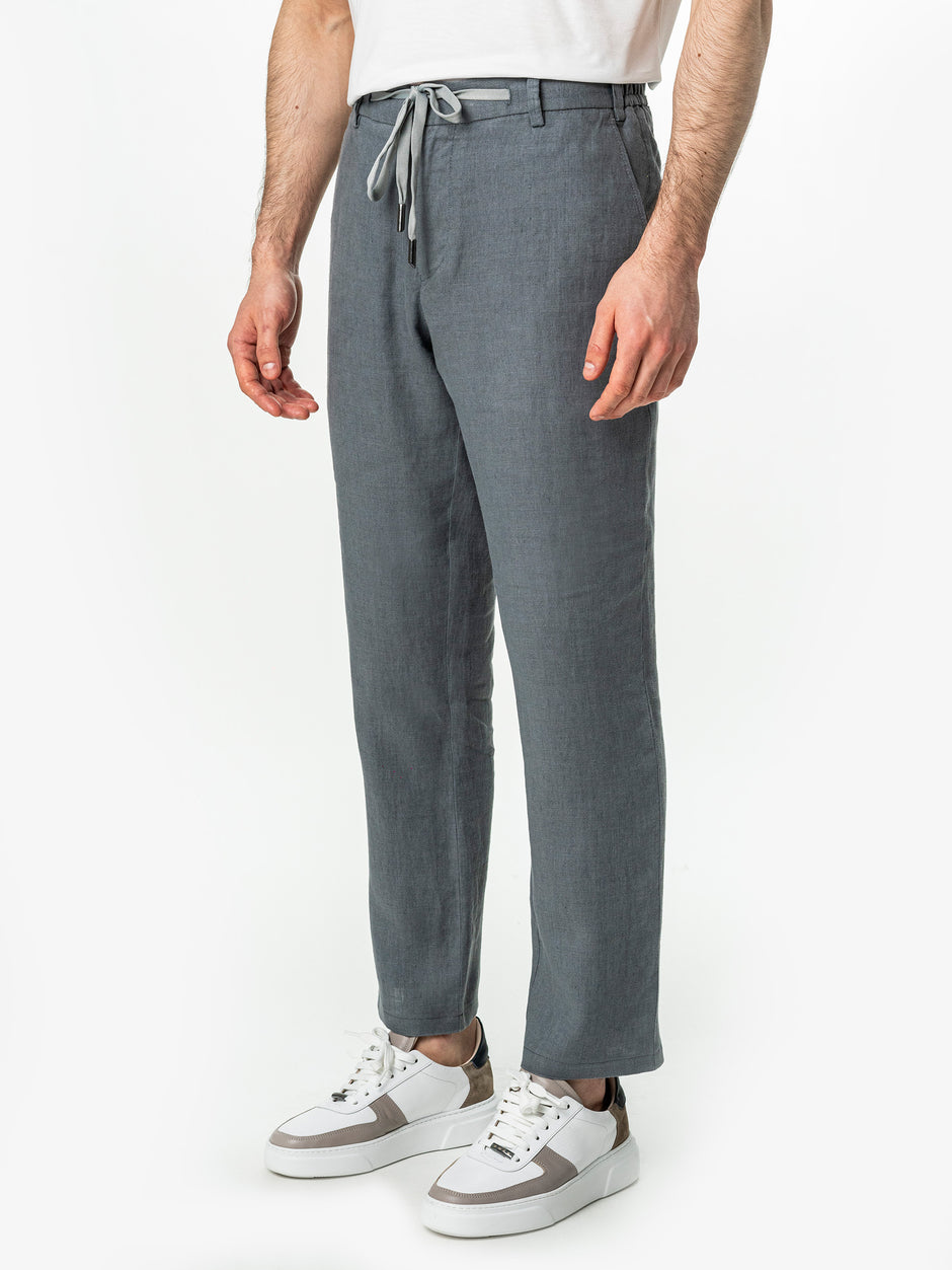 Pantaloni Barbati Din In Natural Gri Antracit BMan714 (6)