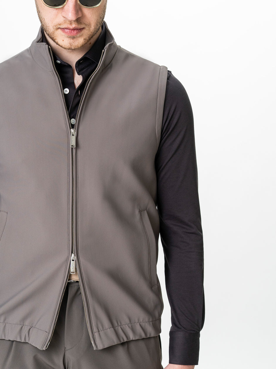 Vesta Premium Tip Jacketa Fara Maneci Bej Taupe BMan0003 (5)
