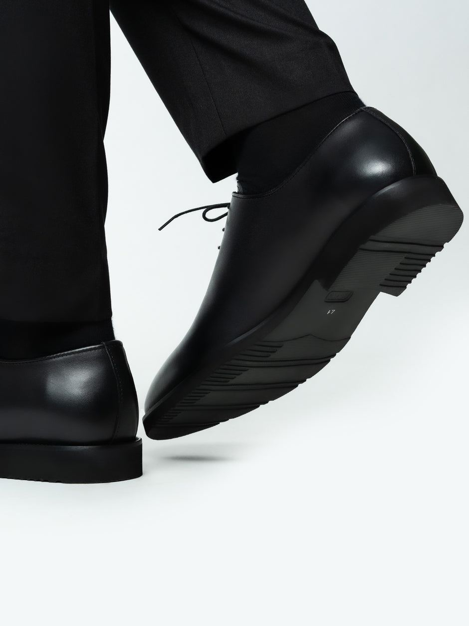 Pantofi Eleganti Barbati Negri Oxford Din 100% Piele Naturala Talpa Din Spuma BMan0330 (6)