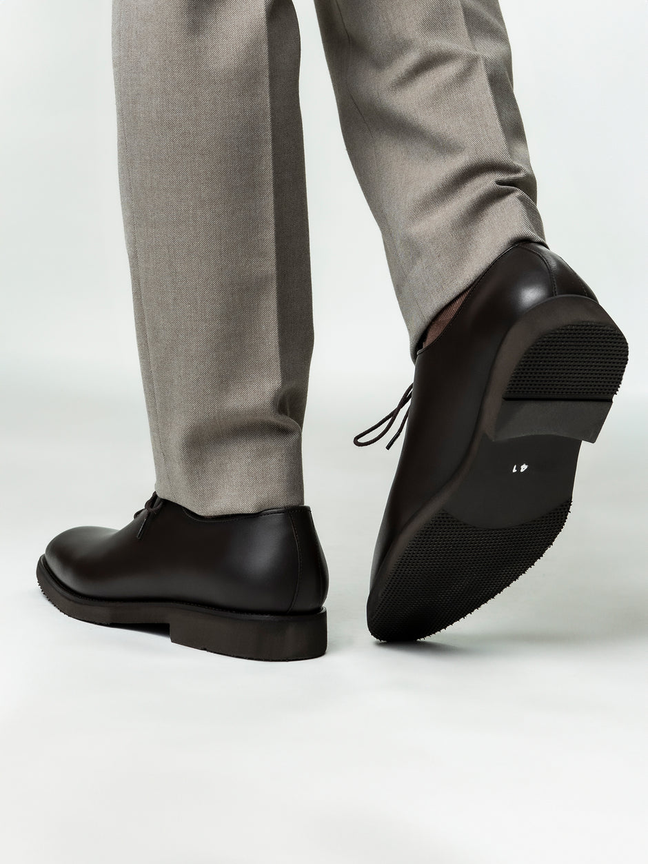 Pantofi Eleganti Barbati Maro Inchis Oxford Piele Naturala BMan0330 (5)