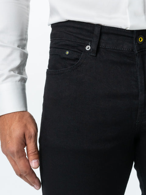 Blugi Slim Fit Barbati Office Negru Cu Tonuri Gri Antracit Sezon Toamna&Iarna BMan333 (2)