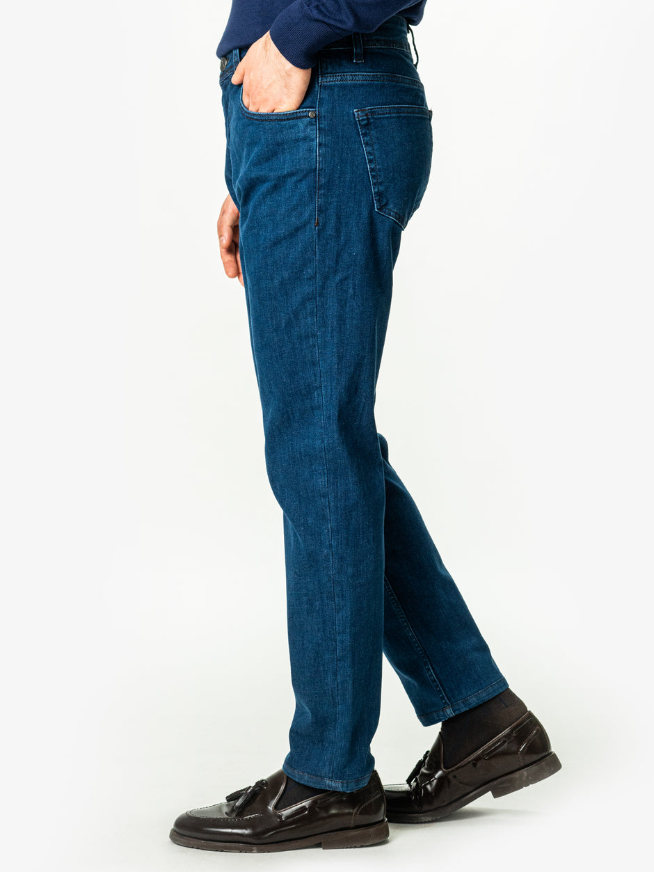 Blugi Barbati Albastru Indigo Comfort Fit All Season BMan0002 (7)