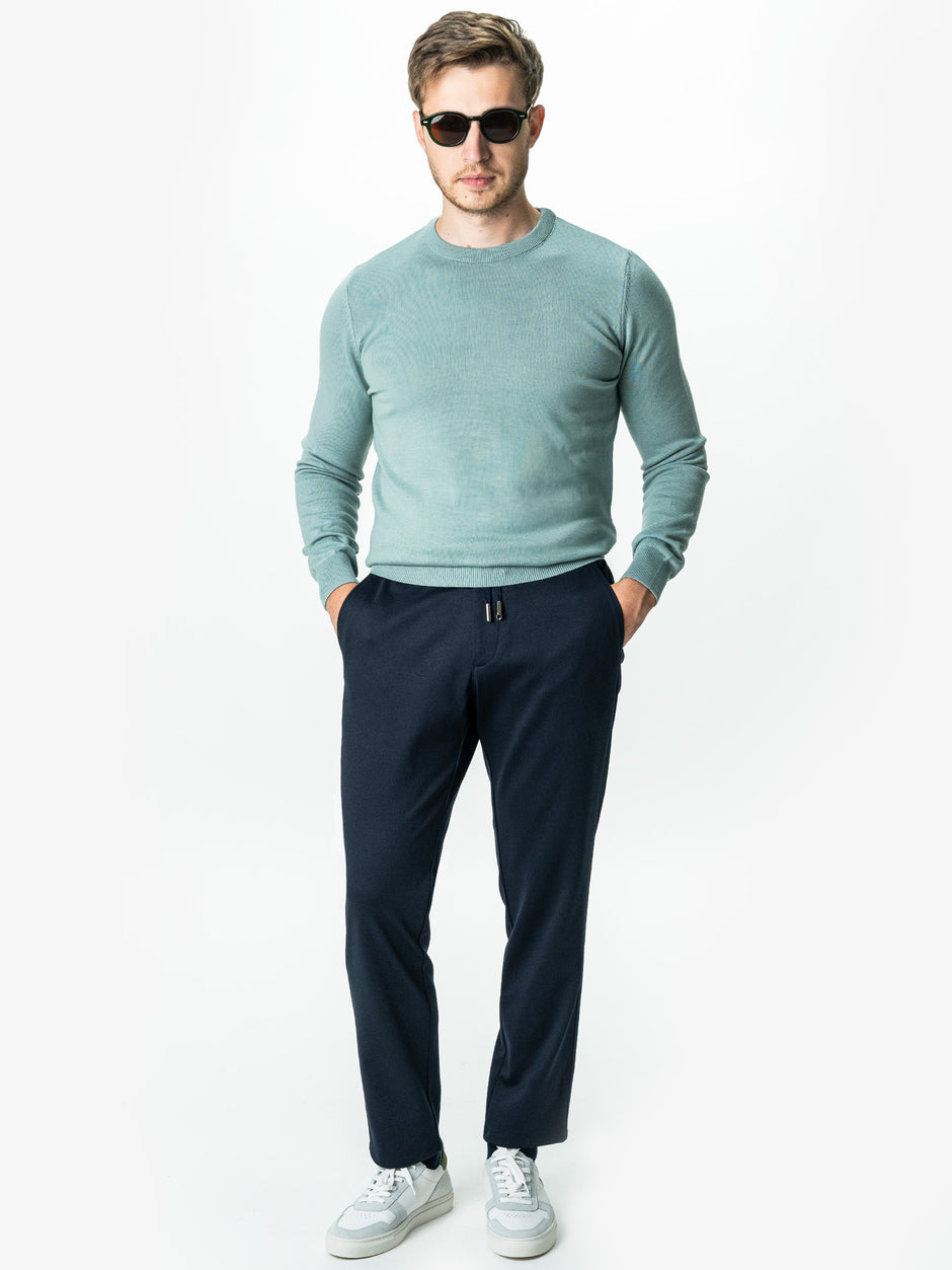 Pulover Casual Verde Menta Barbati Din Bumbac Levent Cottone BMan0008 (2)