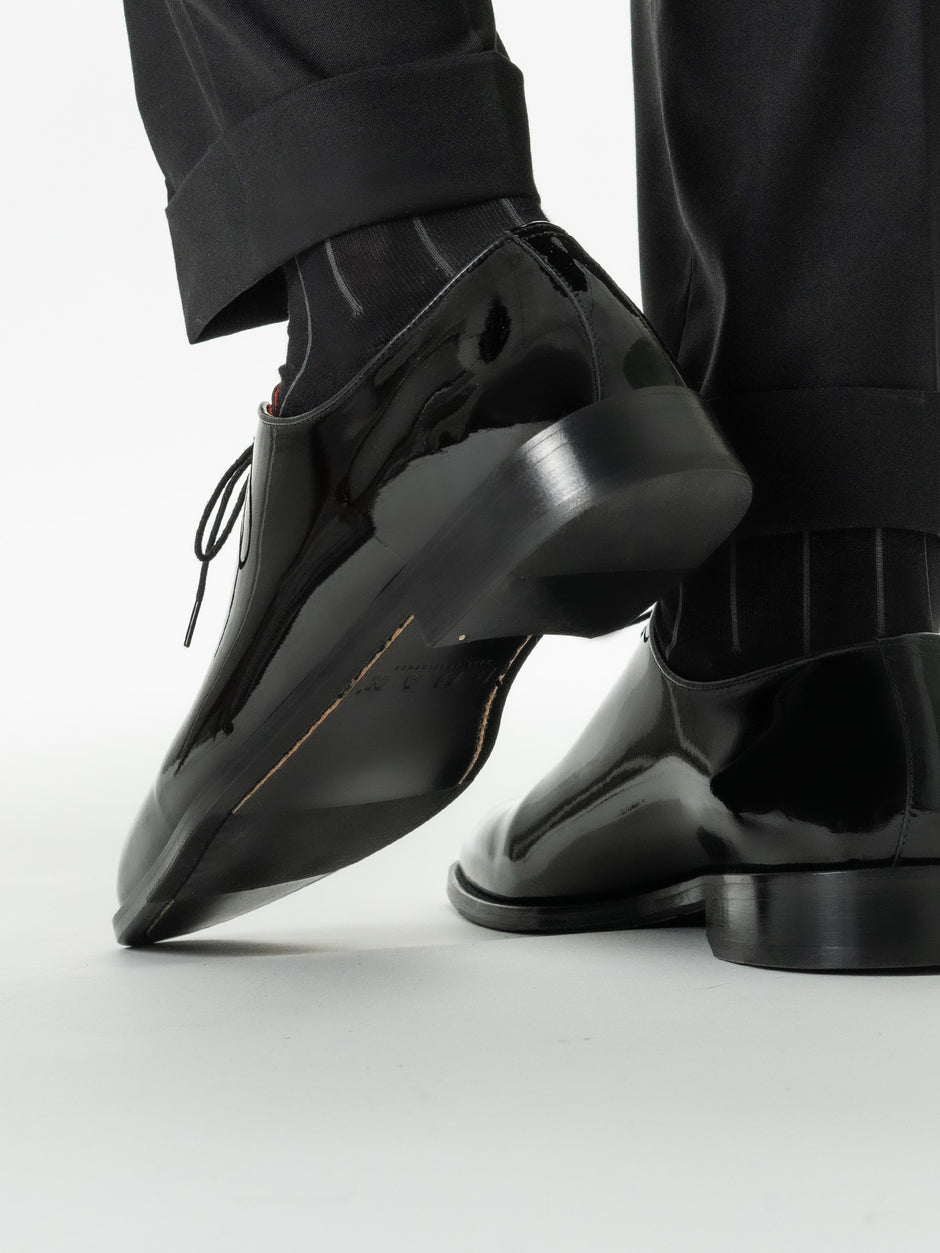 Pantofi Eleganti Barbati Negru Lucios Ceremonie 100% Piele Naturala BMan0412 (7)