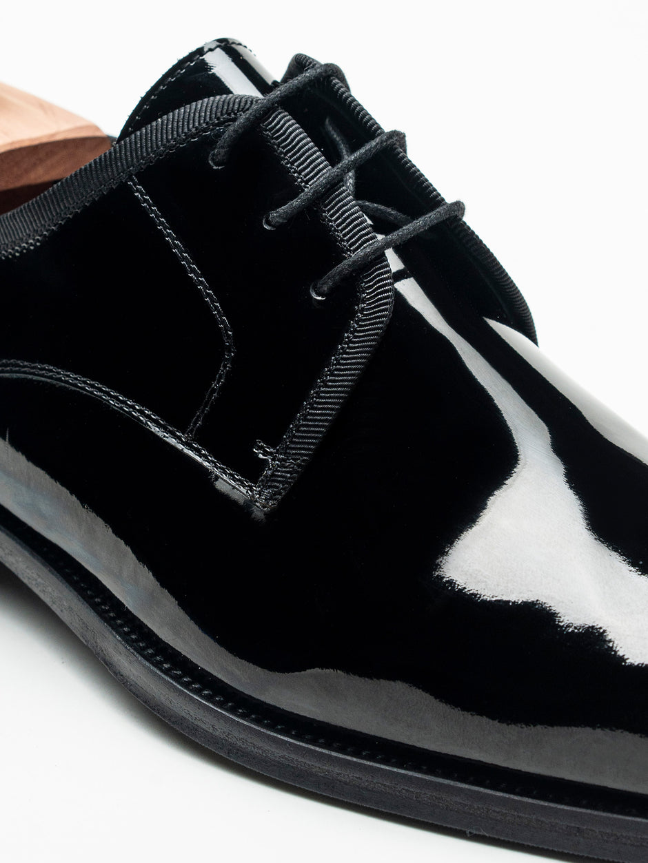 Pantofi Eleganti Barbati Negru Lucios Ceremonie Din Piele Naturala BMan0402 (4)