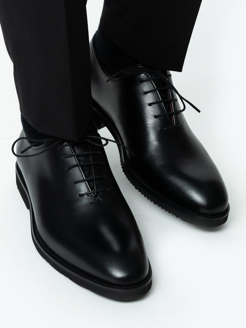 Pantofi Barbati Eleganti Oxford Negri din 100% Piele Naturala cu Talpa Din Spuma BMan0330 (9)