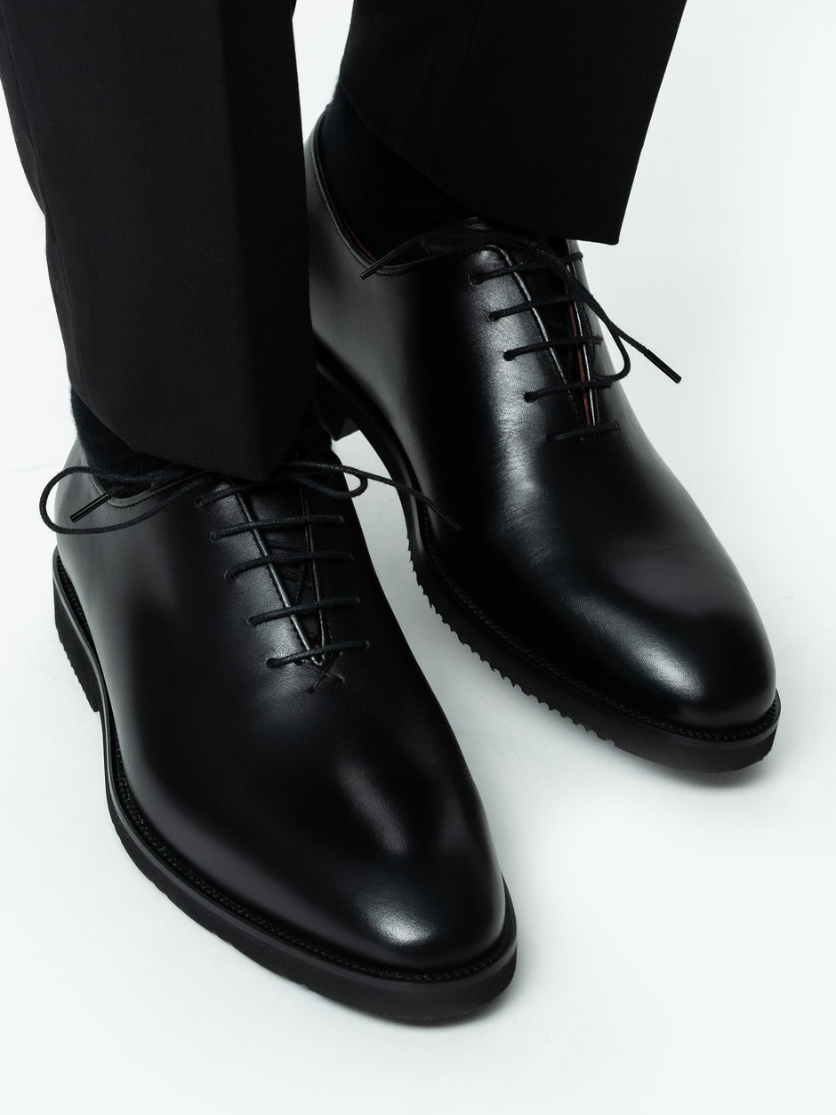 Pantofi Eleganti Barbati Negri Oxford Din 100% Piele Naturala Talpa Din Spuma BMan0330 (9)