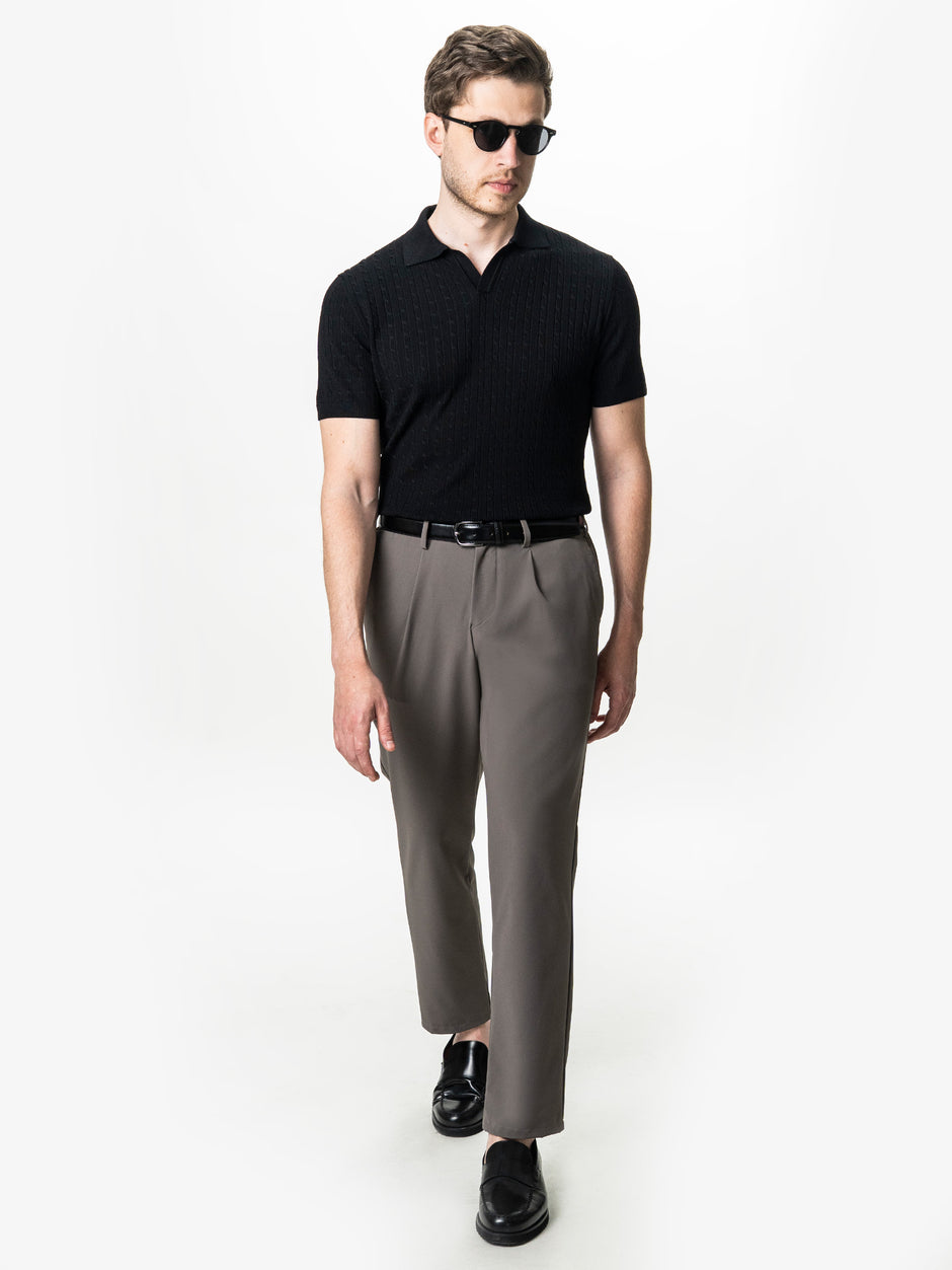 Tricou Barbati Polo Deschis Negru BMan0106 (8)