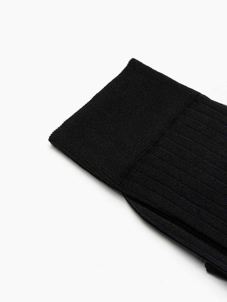 Sosete Barbati Negre Dungi Fine 100% Bumbac Organic Mercerizat BMan158 (2)