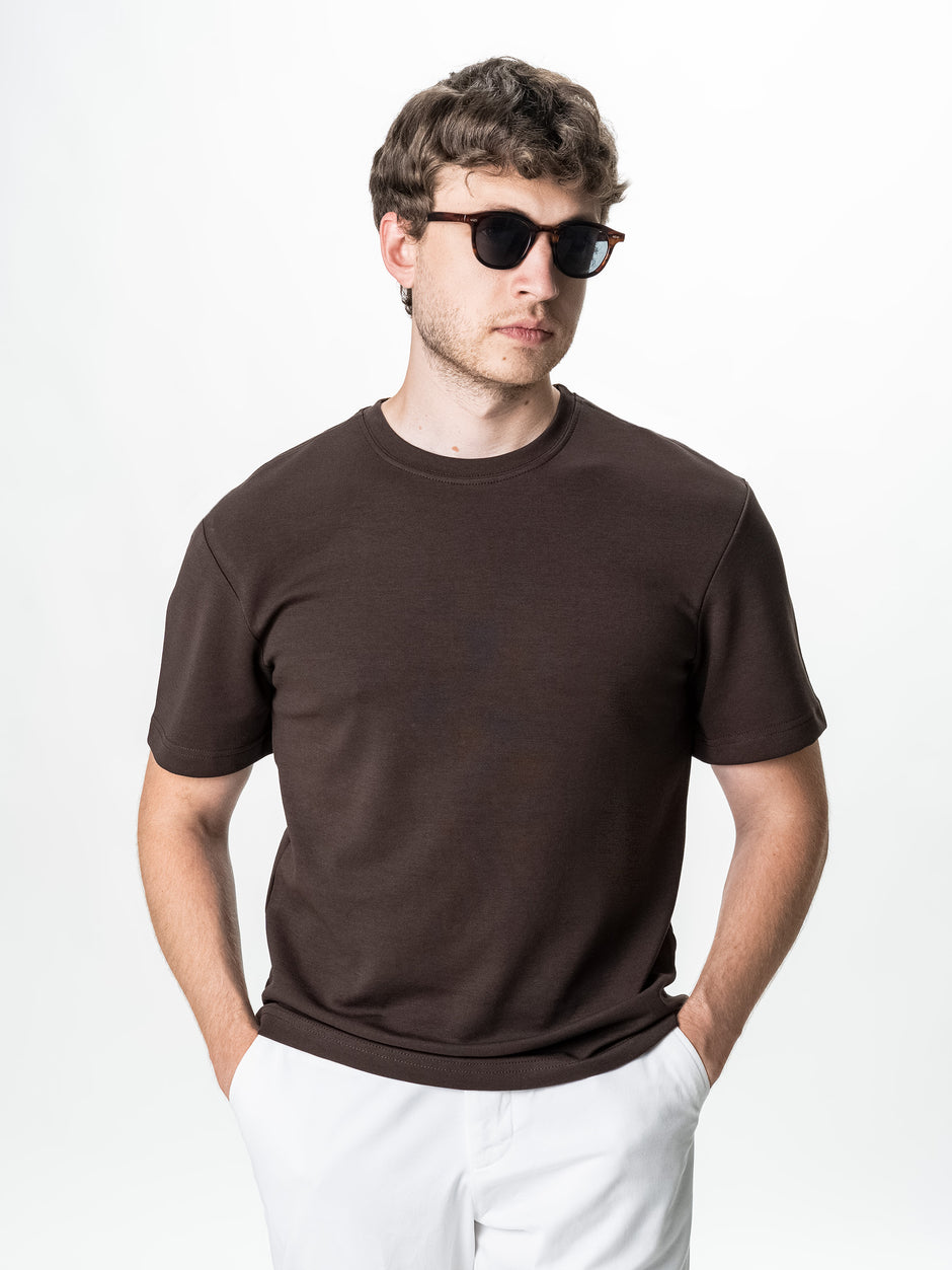 Tricou Simplu Barbati Maro Oversize 100% Bumbac Natural BMan0001 (1)
