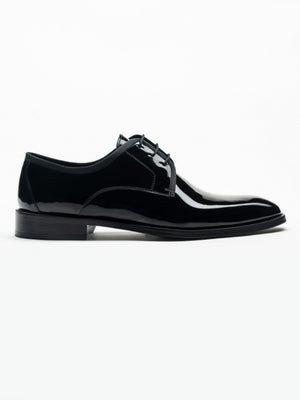 Pantofi Eleganti Barbati Negru Lucios Ceremonie Din Piele Naturala BMan0402