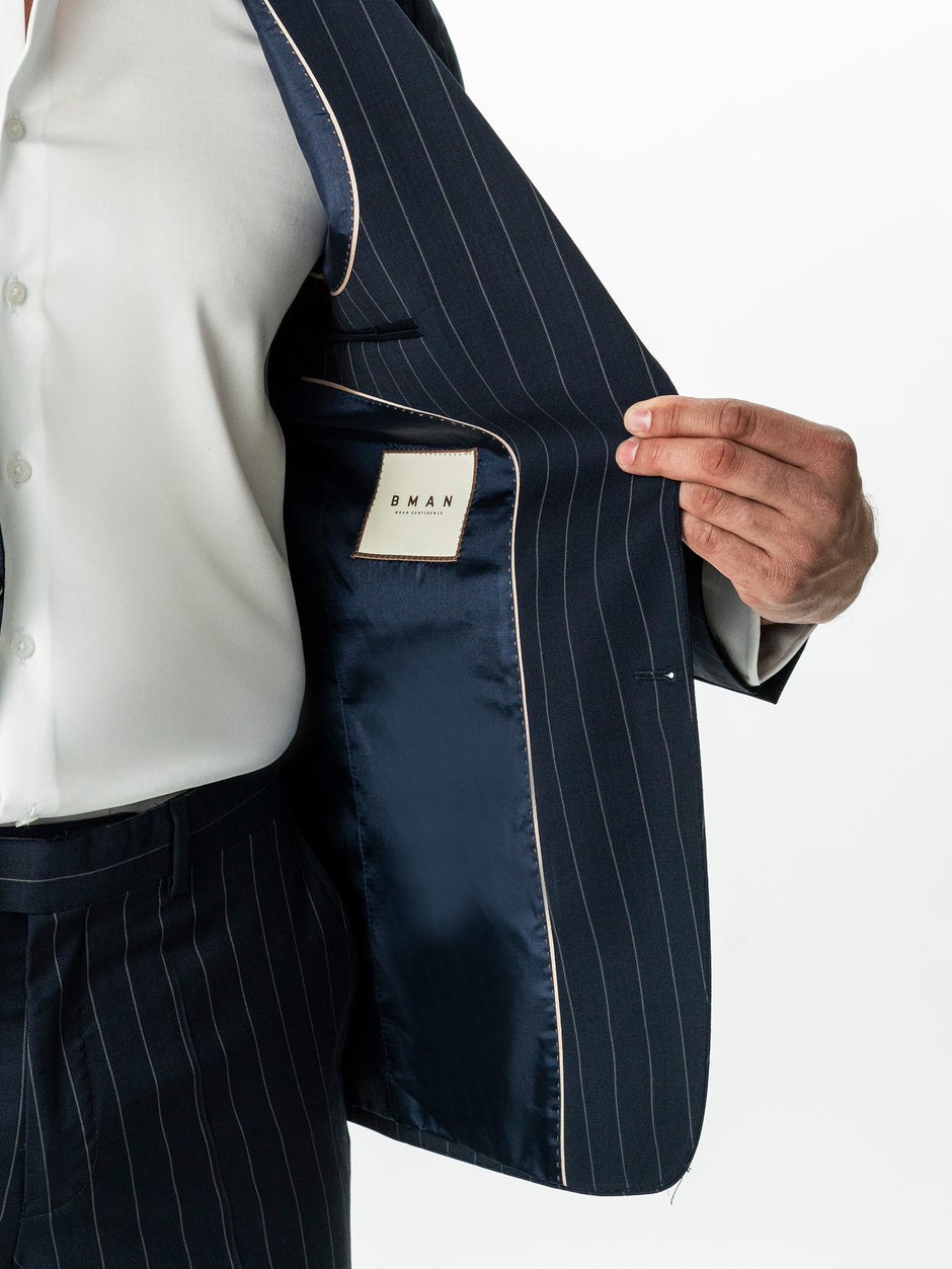 Costum Barbati Bleumarin Dungi Lana Vitale Barberis Super 110'S BMan0014 (8)
