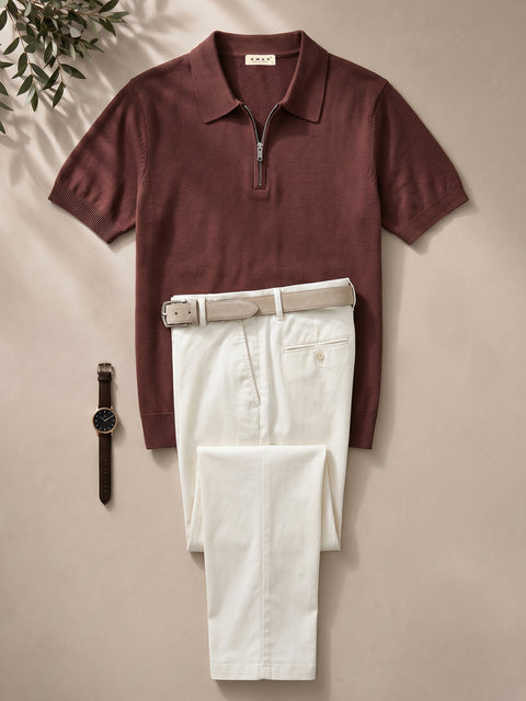 Tinuta Barbati Casual de Vara Bordeaux Bman1125