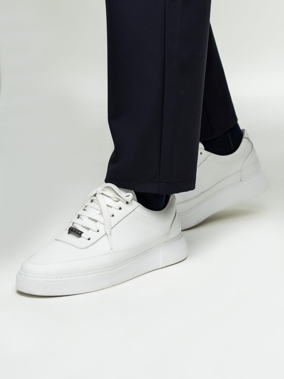 Pantaloni Casual Barbati Bleumarin Din Spandex Cu Snur BMan0102 (7)