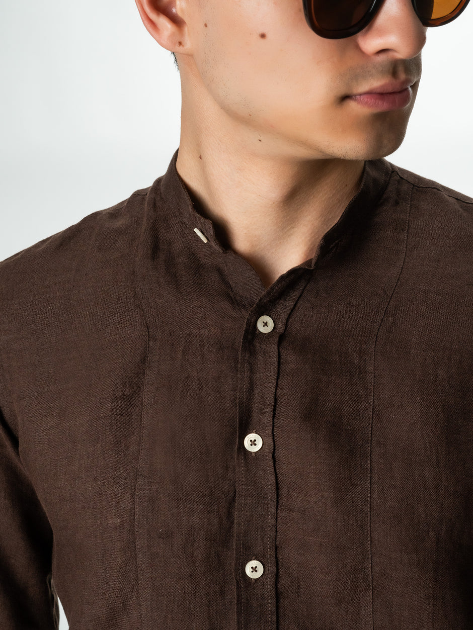 Camasa Tunica Barbati Maro Din In Natural Tessitura Monti Vara BMan856 (2)