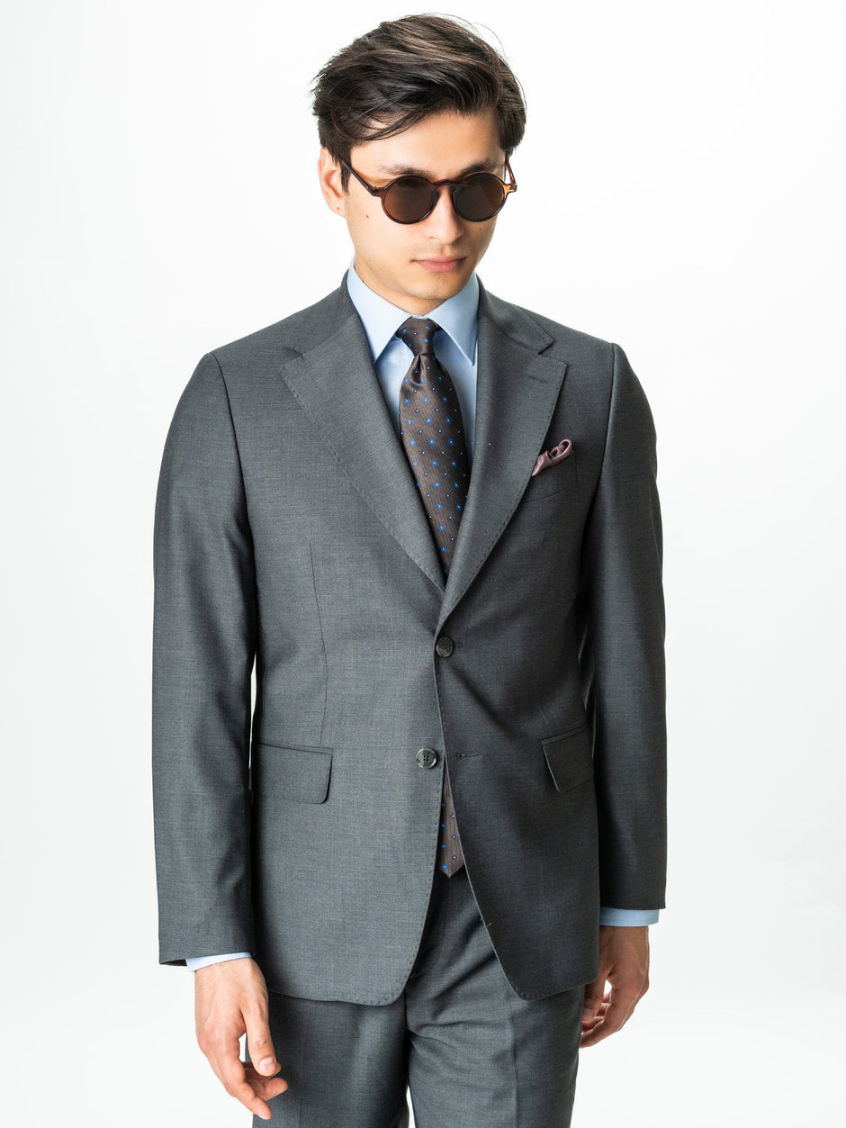 Costum Barbati Gri Antracit All Season Smart Casual Lana Sarto BMan0018 (4)