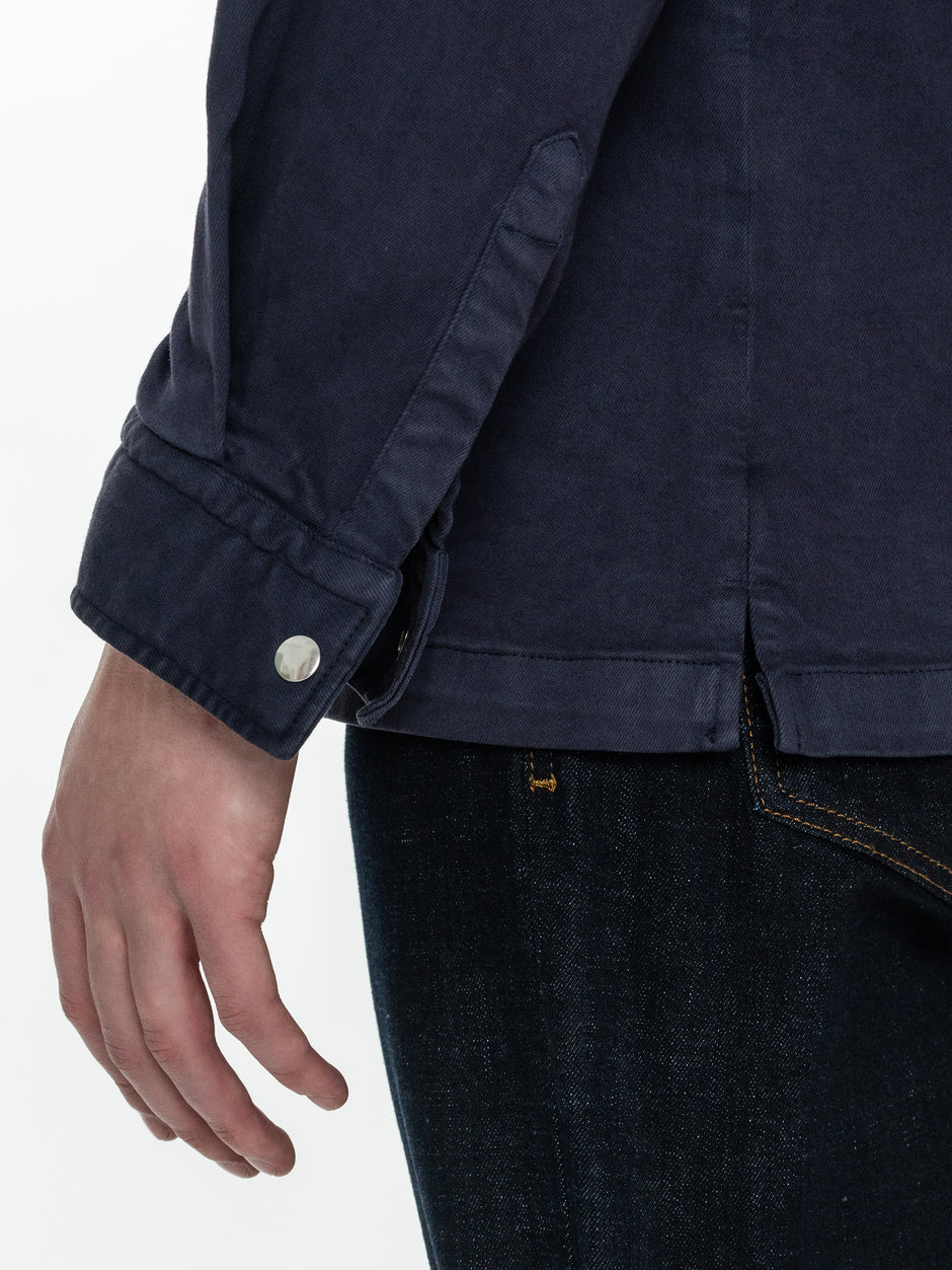 Jacheta Barbati Bleumarin Camasa Overshirt 100% Bumbac BMan0041 (4)