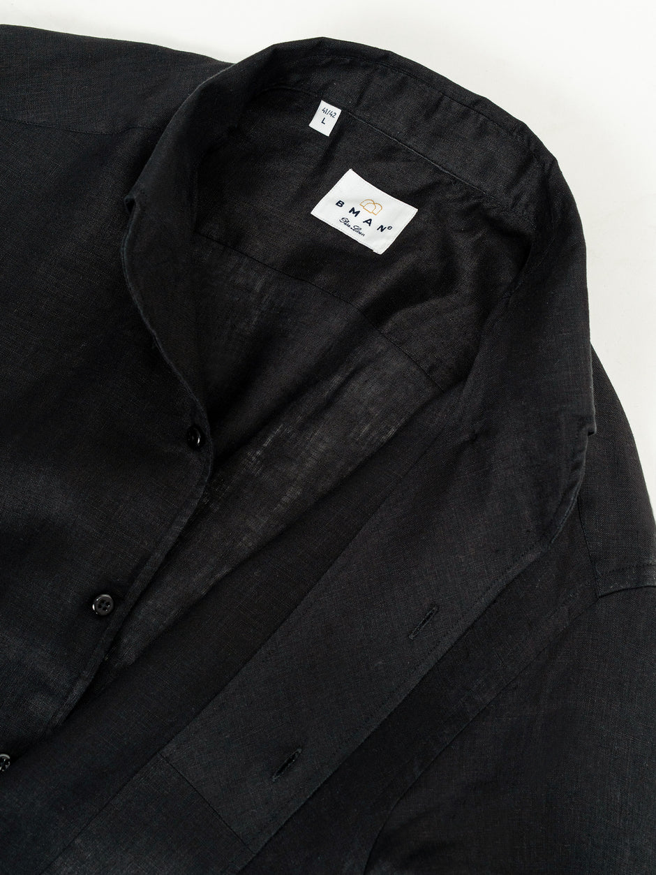 Camasa Barbati Neagra Premium 100% In Guler One Piece BMan0078 (4)