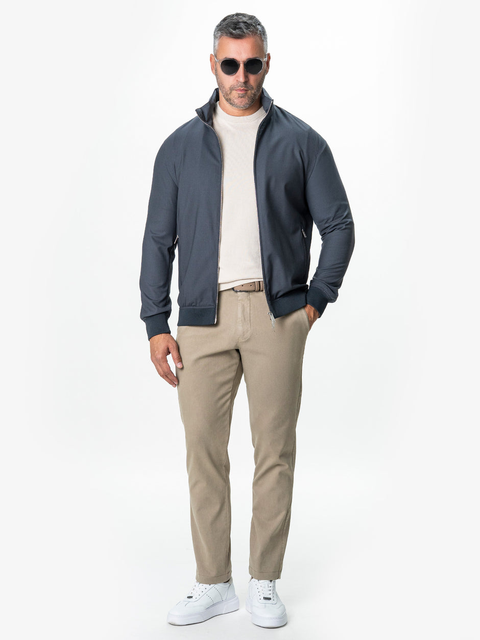 Geaca Barbati Tip Jacheta Gri Din Lana BMan BMan0007 (2)