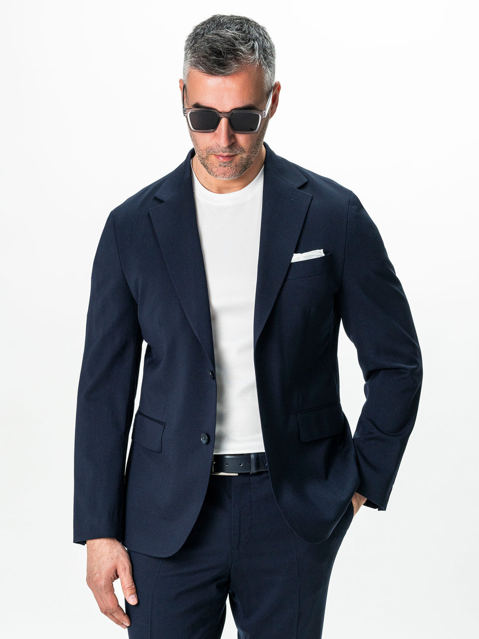 Costum Albastru Bleumarin 100% Lana Vitale Barberis Super 110's BMan0054 (2)