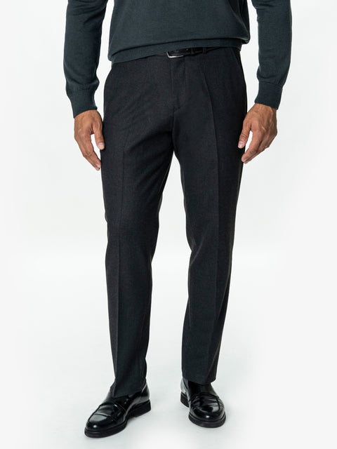 Pantaloni Eleganti Barbati Gri Antracit din Lana BMan0110