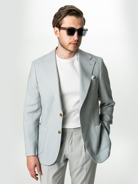 Sacou Barbati Gri Deschis Vara Necaptusit Lana Vitale Barberis BMan0050