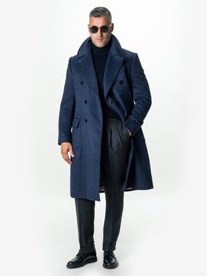 Palton Barbati Toamna-Iarna Albastru Indigo Design Londonez BMan0002