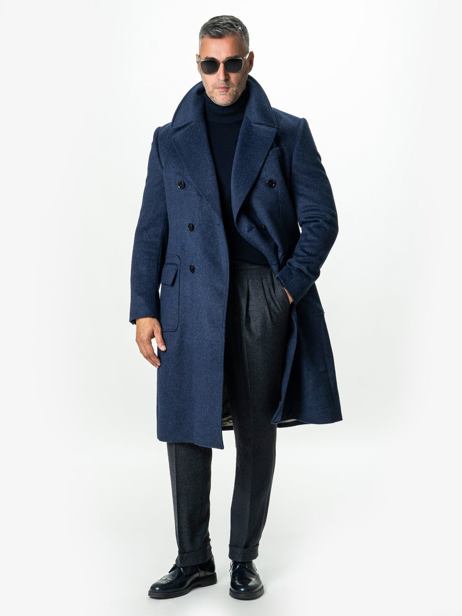 Palton Barbati Toamna-Iarna Albastru Indigo Design Londonez BMan0002 (1)