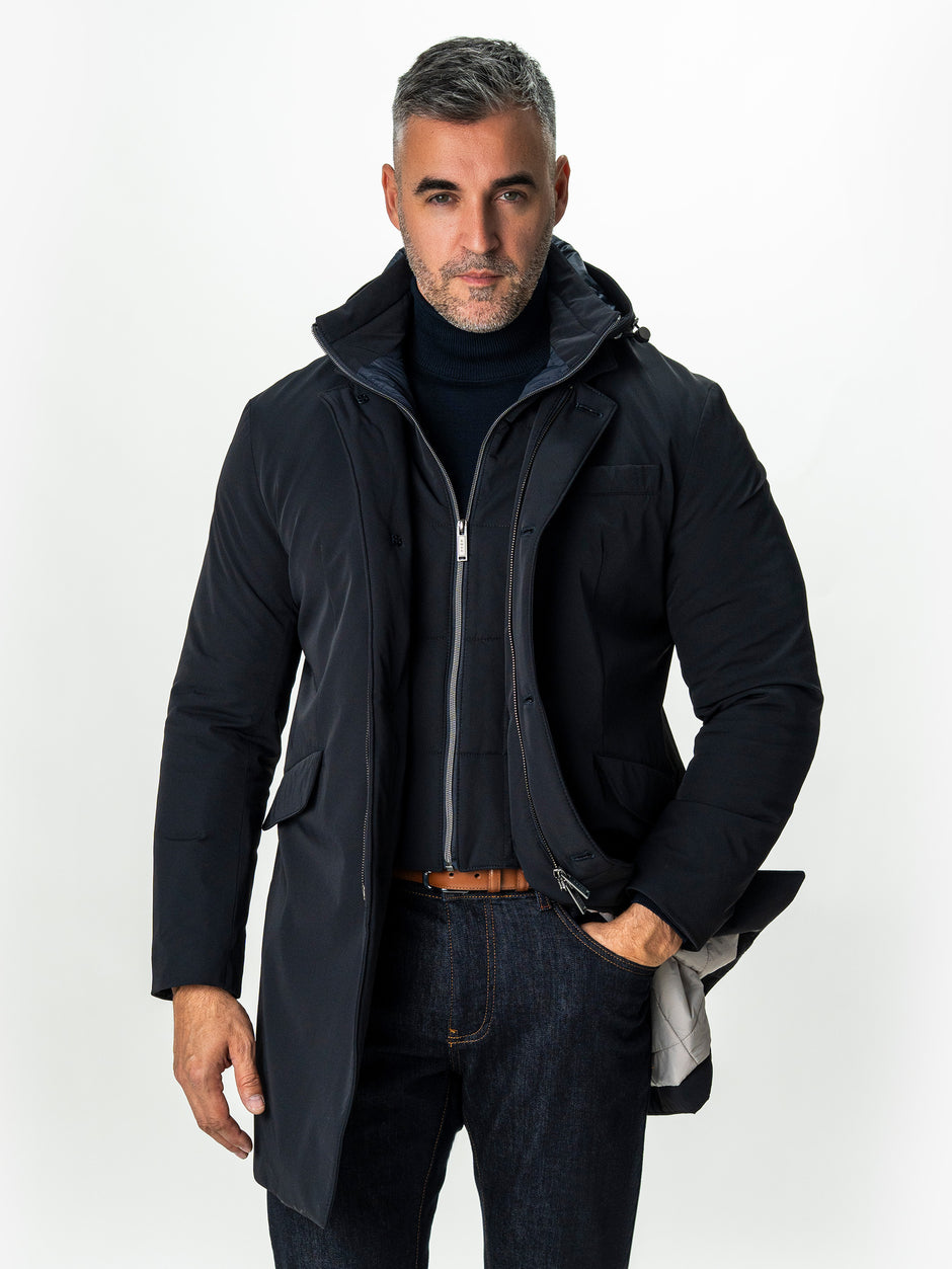 Geaca Barbati Tip Parka Bleumarin Cu Gluga BMan0200 (7)