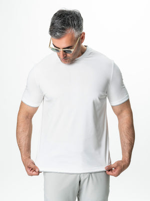 Tricou Barbati Alb Din Bumbac Egiptean Bman271