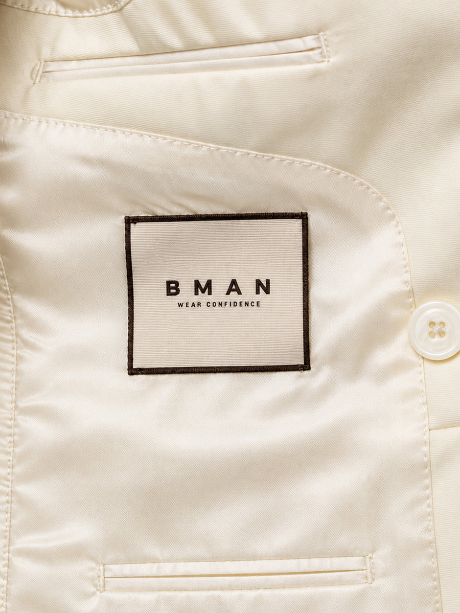 Costum de Mire Smoking Alb Ivory Lana VBC Super110's BMan342 (9)