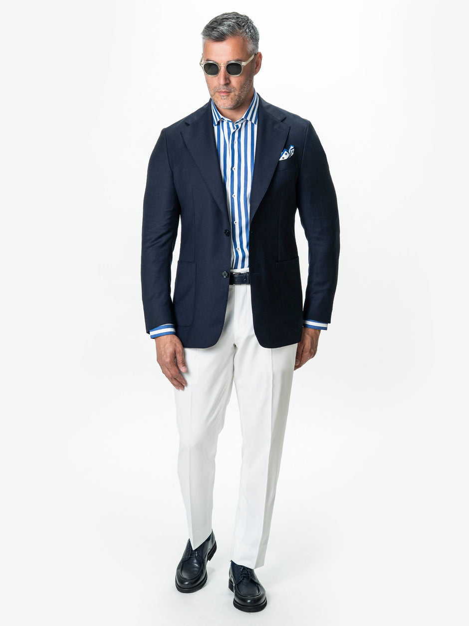 Sacou Bleumarin 100% Lana Vitale Barberis BMan0076 (6)