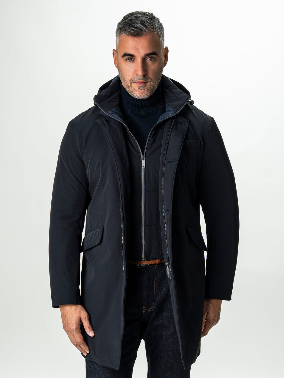 Geaca Barbati Tip Parka Bleumarin Cu Gluga BMan0200 (2)