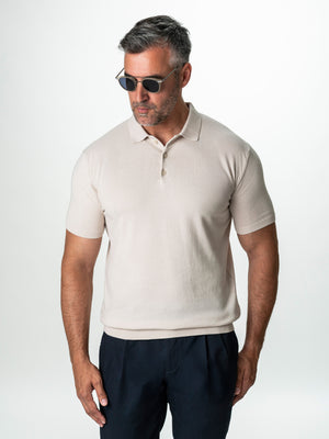 Tricou Barbati Polo Crem Bumbac Natural BMan298