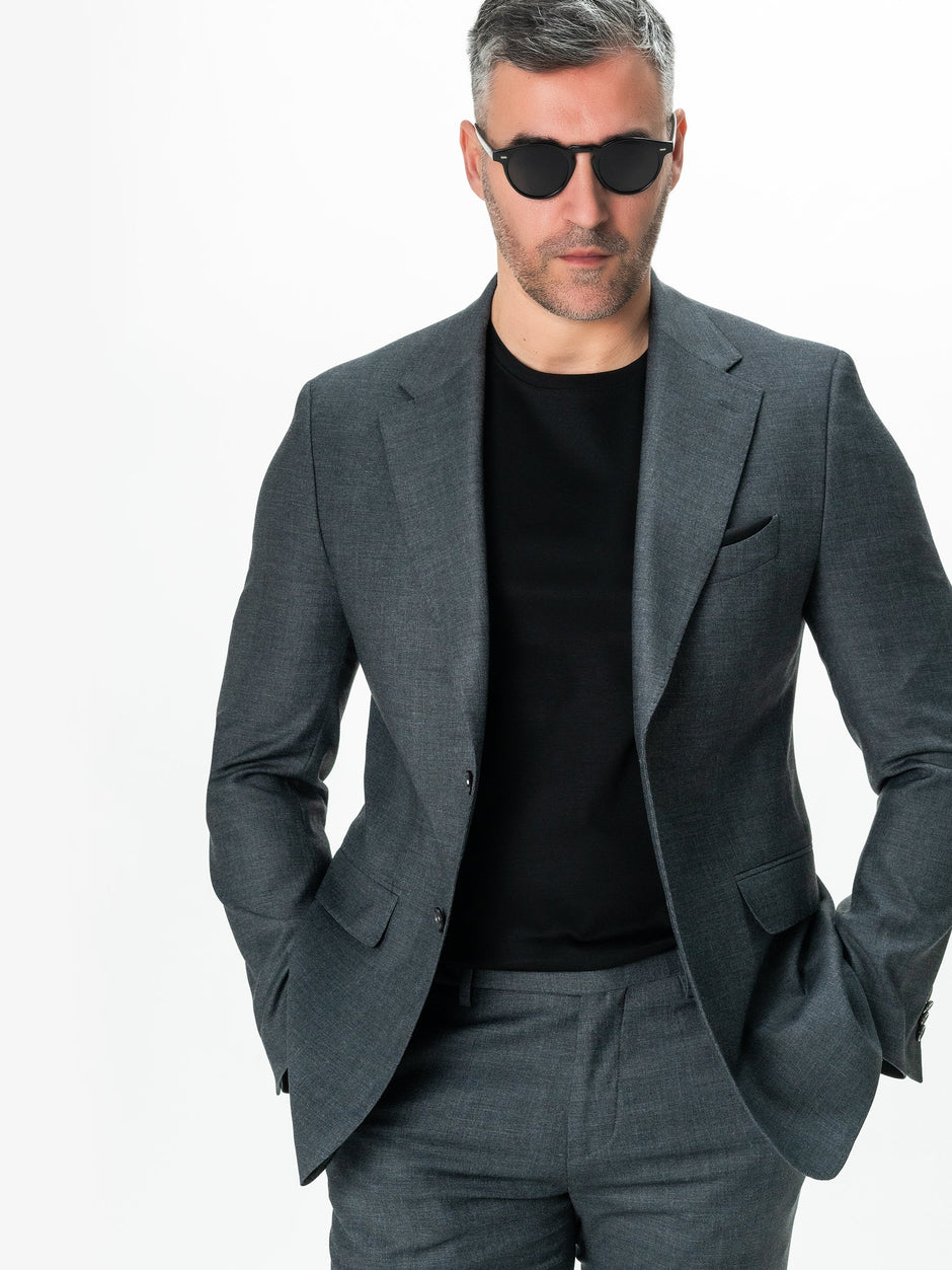 Costum Barbati Business & Elegant Gri Inchis Din Lana Sarto BMan0018 (9)