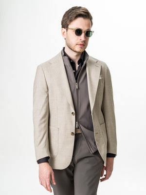 Vesta Premium Tip Jacketa Fara Maneci Bej Taupe BMan0003