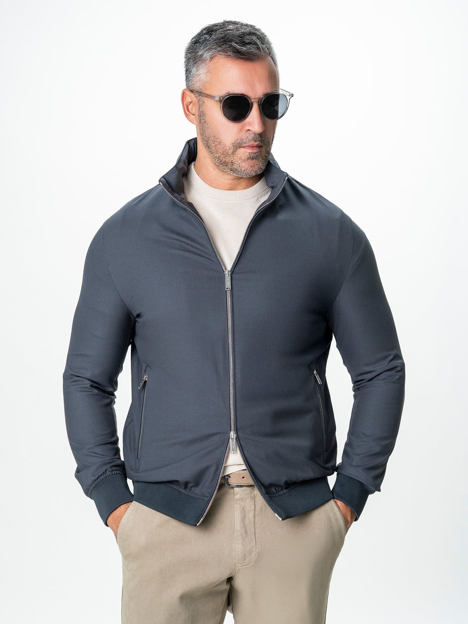 Geaca Barbati Tip Jacheta Gri Din Lana BMan BMan0007 (1)