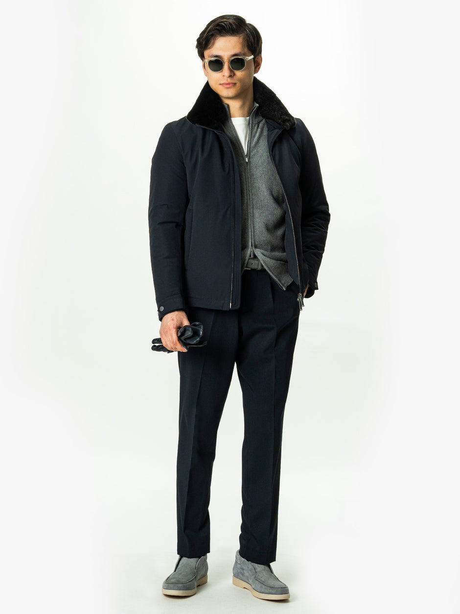 Pulover Barbati Gri Cu Fermoar 100% Bumbac BMan0029 (2)