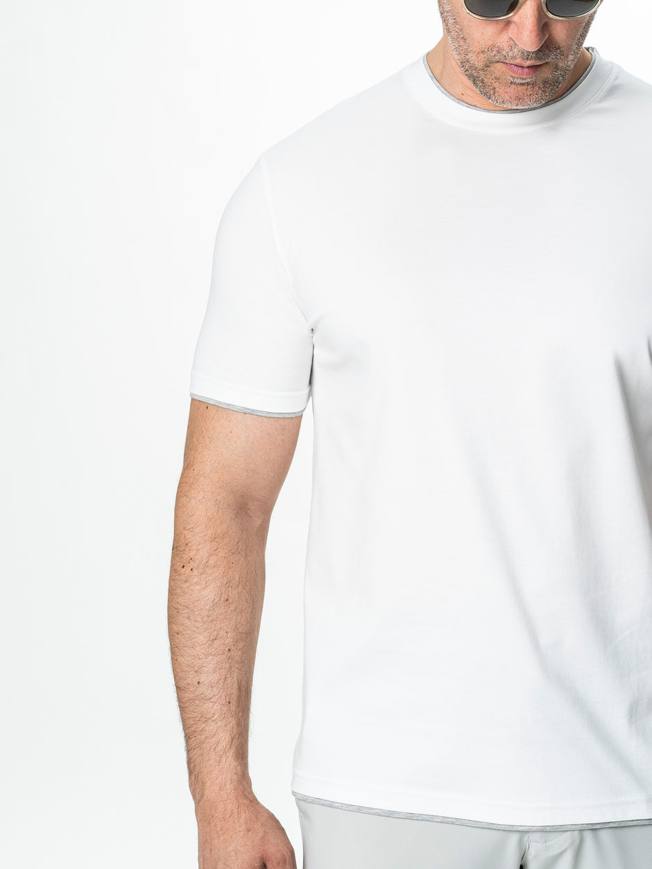 Tricou Barbati Alb Din Bumbac Egiptean Bman271 (8)
