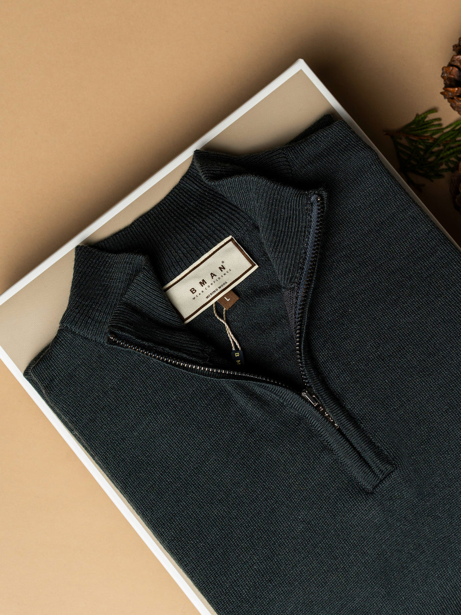 Pachet Cadou Barbati Pulover Cu Fermoar Si Camasa Bumbac Bman0015 (3)