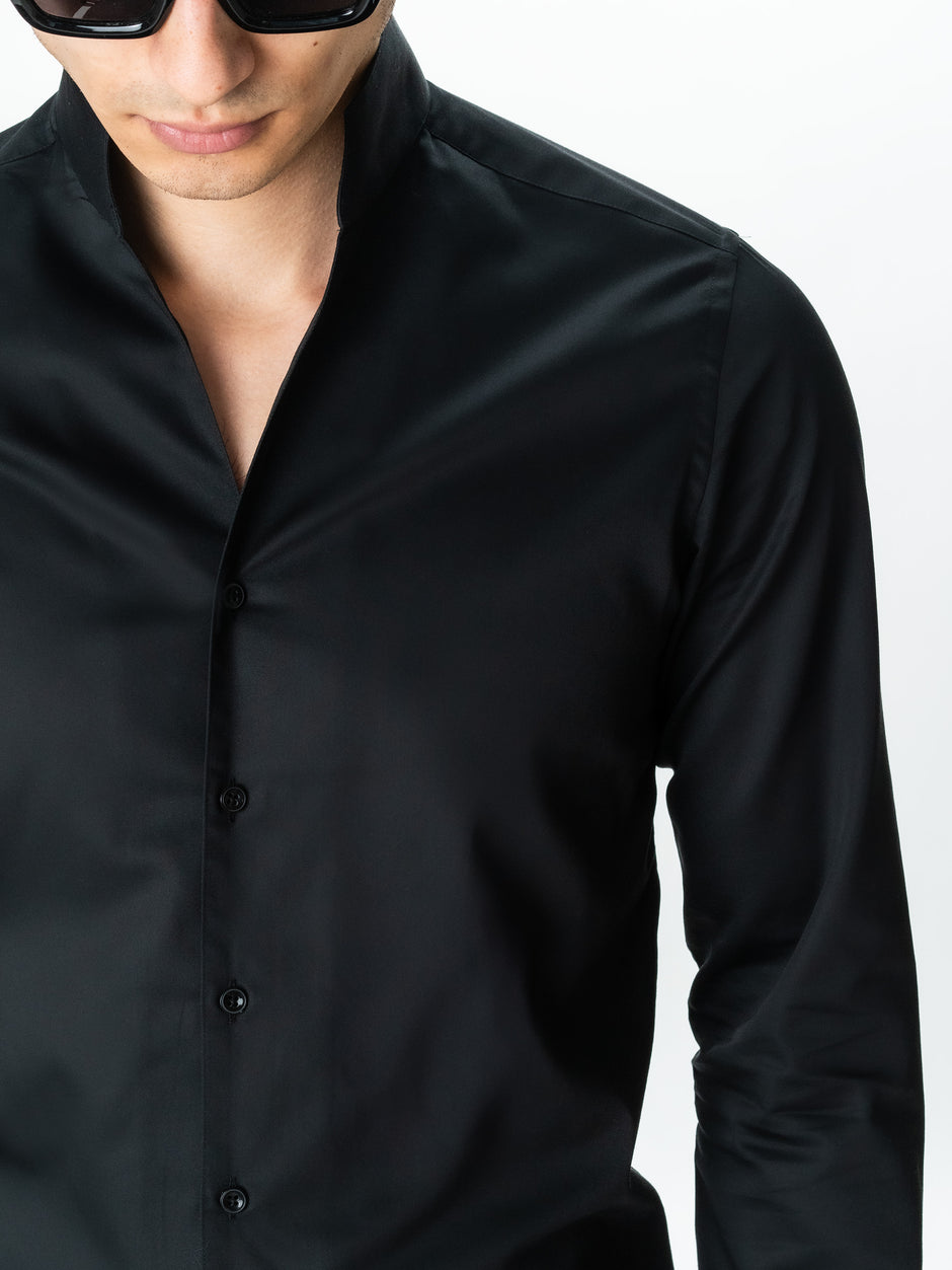 Camasa Smart Casual Barbati Neagra Design Monaco BMan0047 (5)