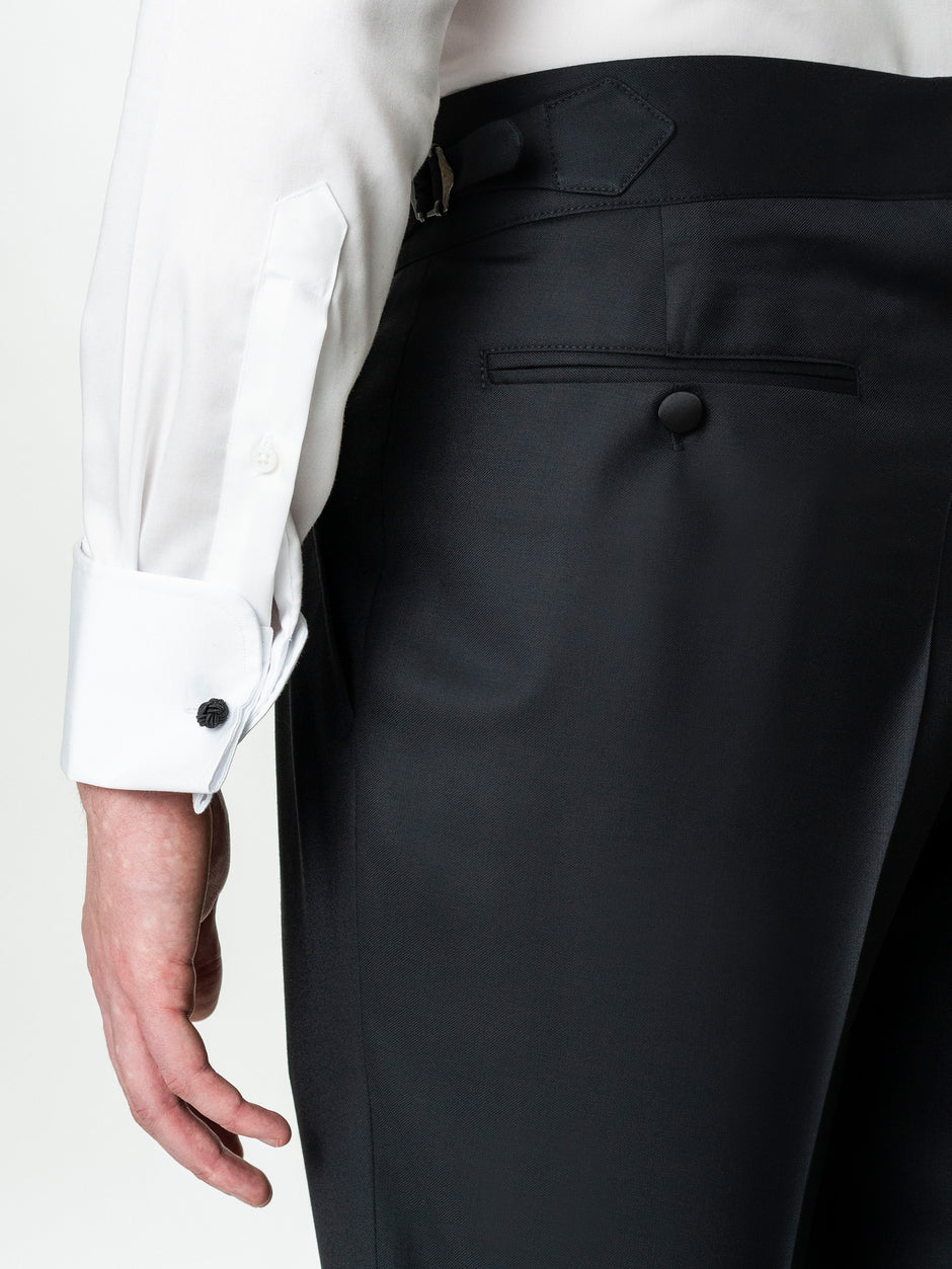 Camasa Alba Mire Barbati De Ceremonie Cu Plastron BMan0046 (8)