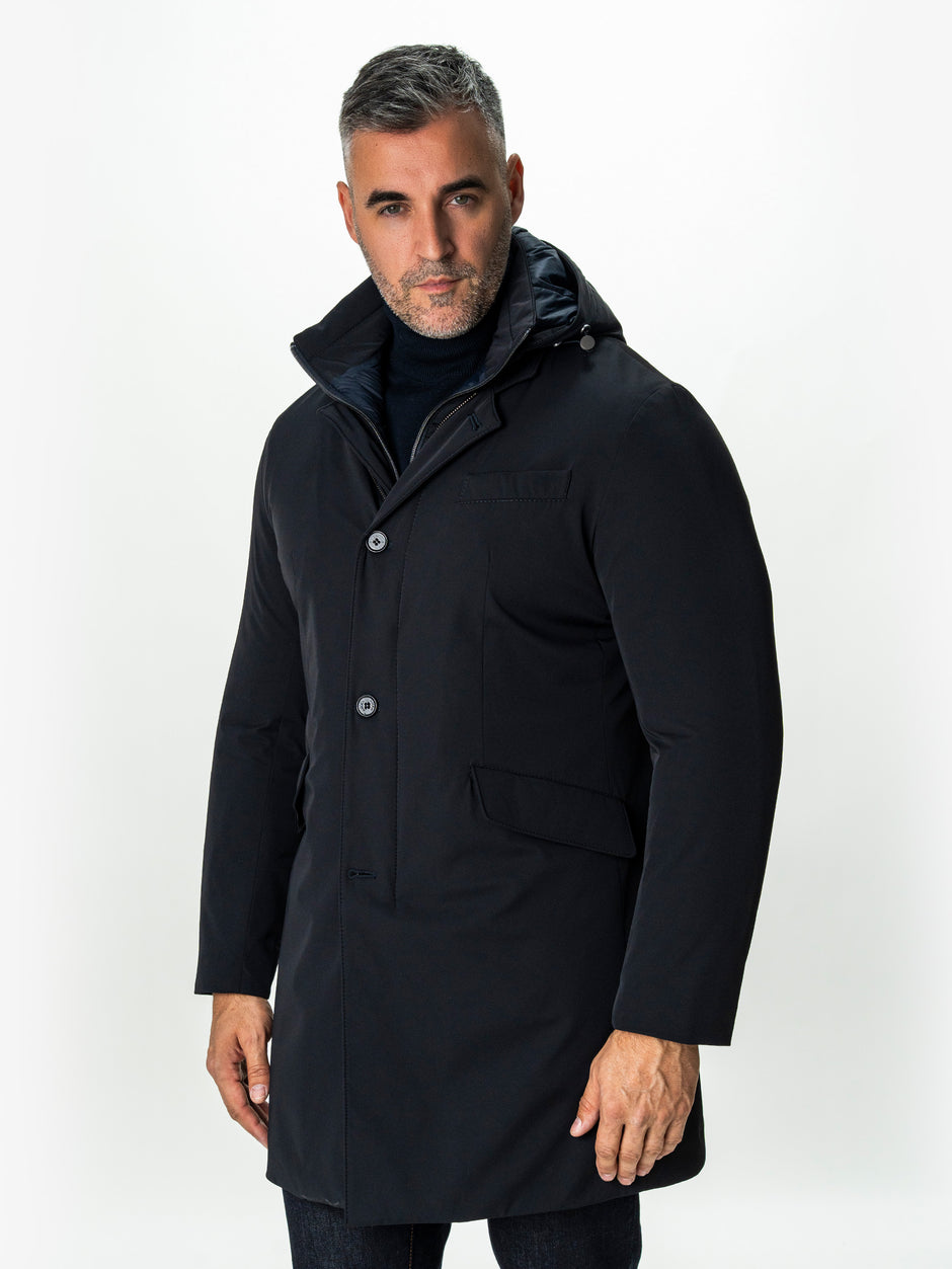 Geaca Barbati Tip Parka Bleumarin Cu Gluga BMan0200 (4)