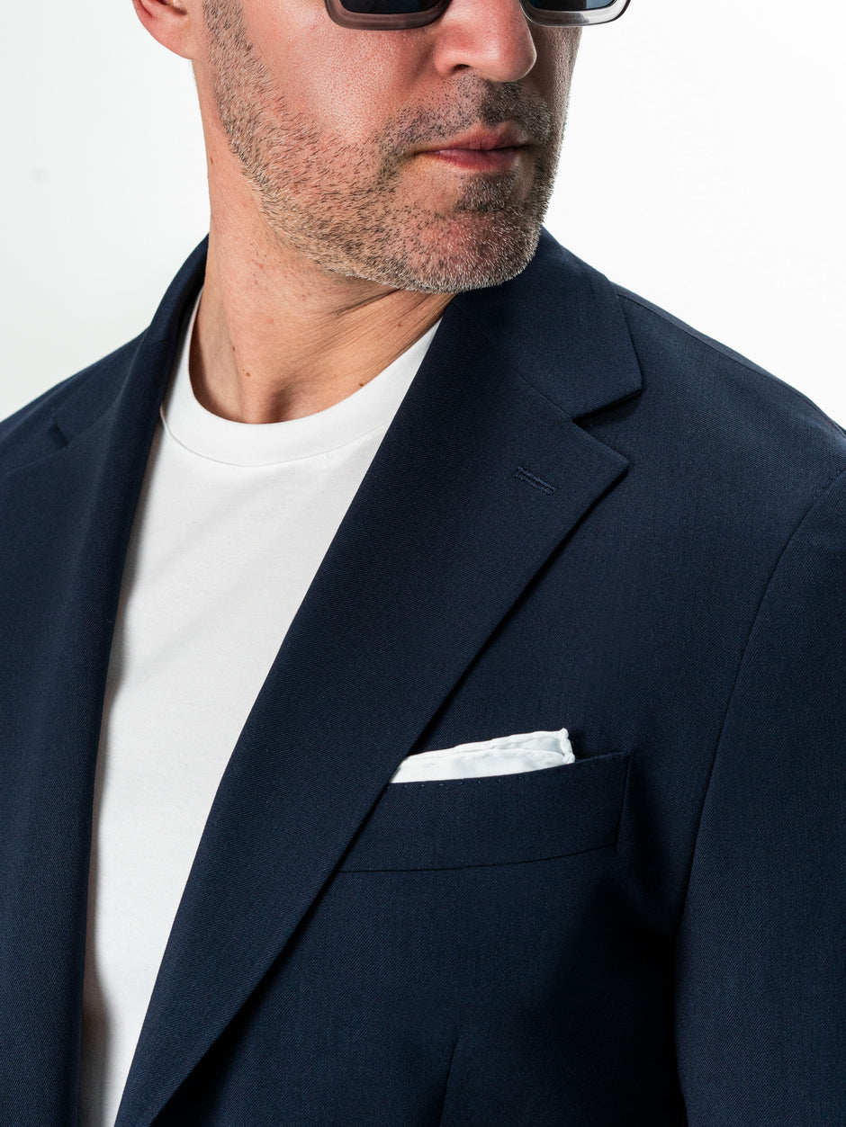 Costum Albastru Bleumarin 100% Lana Vitale Barberis Super 110's BMan0054 (3)