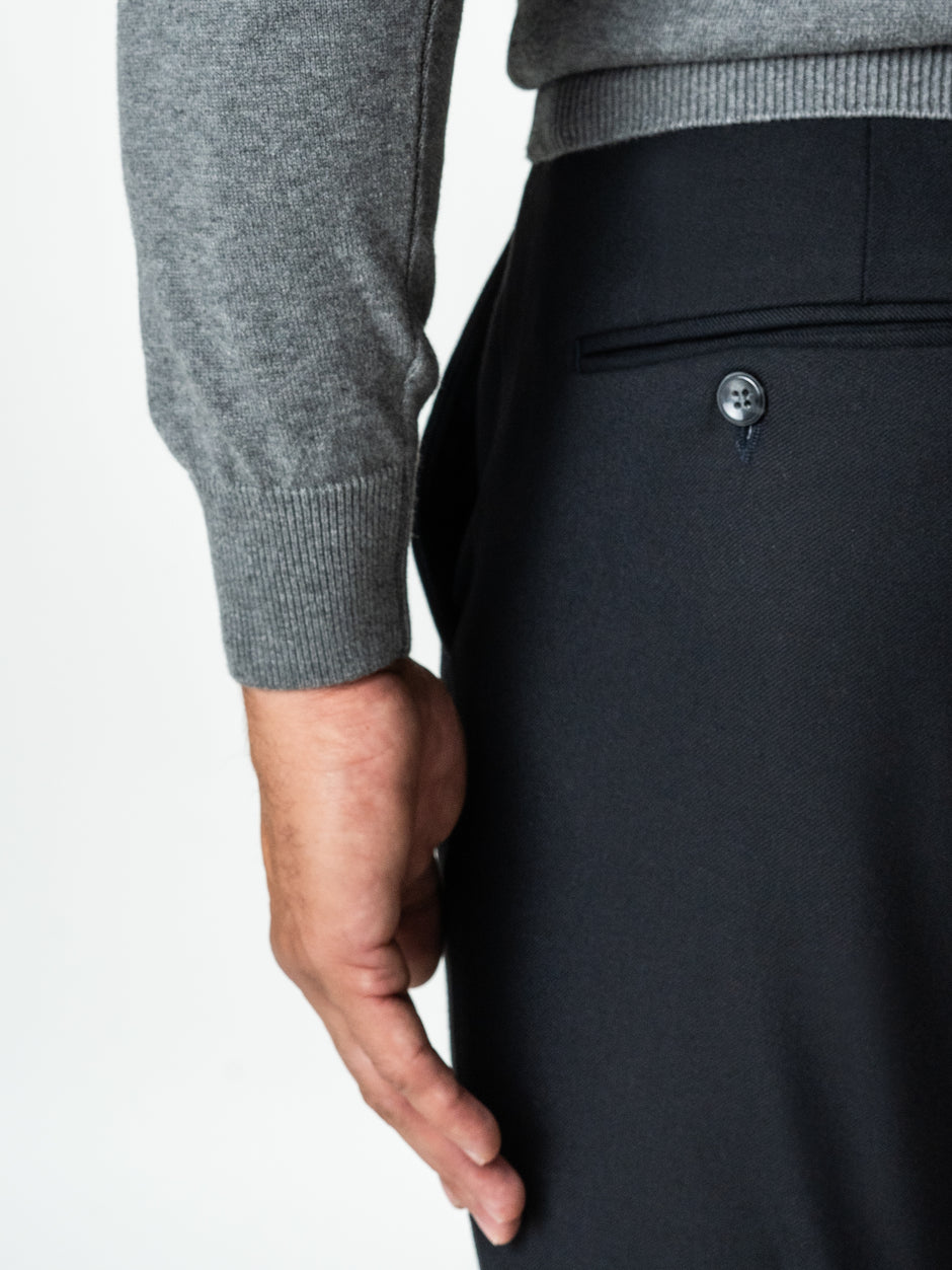 Pantaloni Bleumarin Barbati Office Stretch Relax Fit BMan0001 (5)