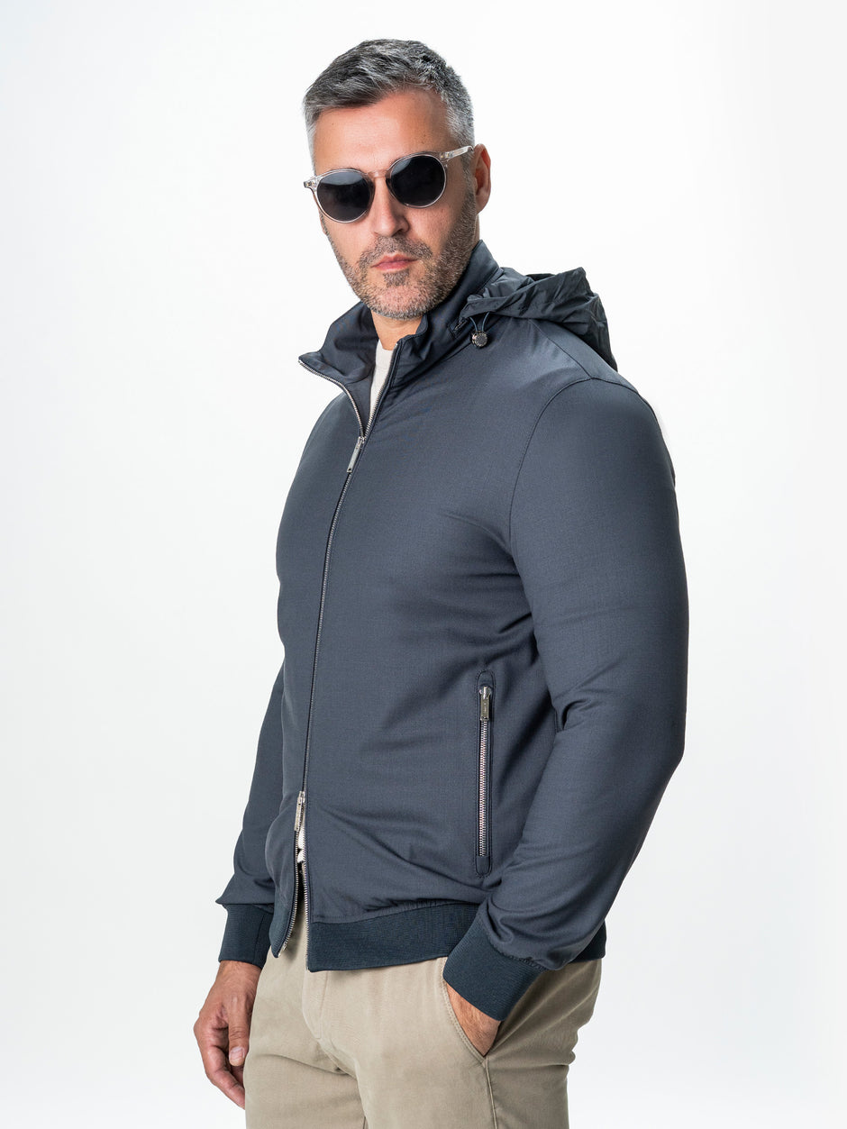 Geaca Barbati Tip Jacheta Gri Din Lana BMan BMan0007 (5)