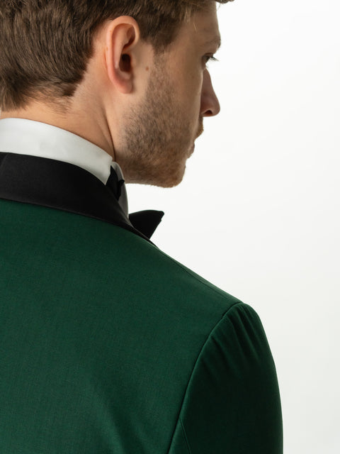Costum Mire Verde Royal Tip Smoking Ceremonie Rever Shawl BMan0024 (6)