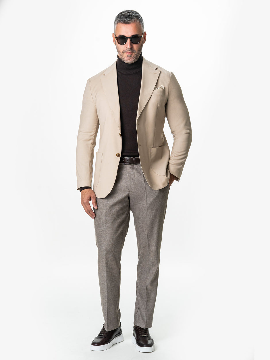 Sacou Barbati Bej 100% Lana Vitale Barberis BMan0056 (2)