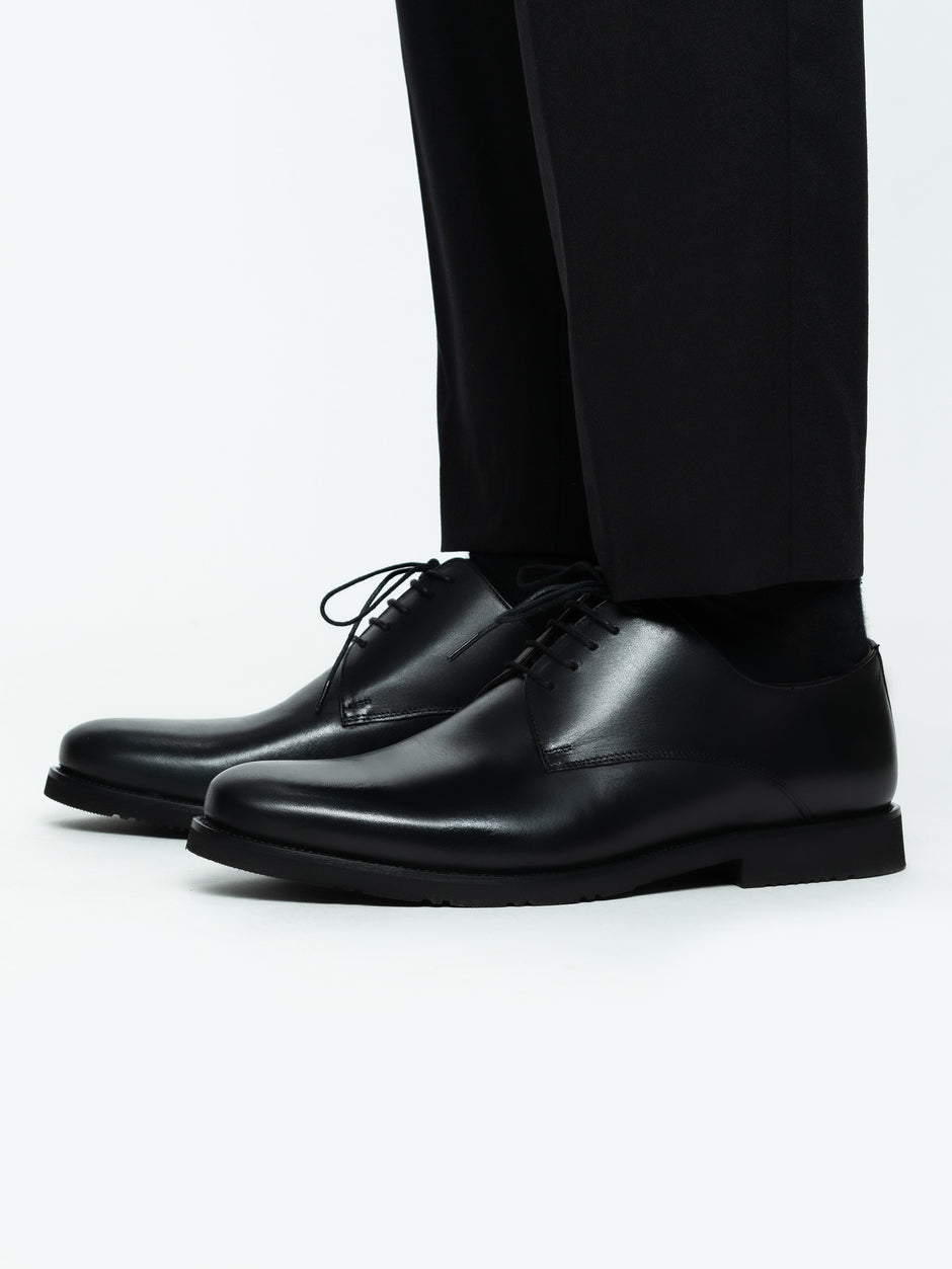 Pantofi Eleganti Barbati Negri Derby Din Piele Naturala BMan0333 (7)