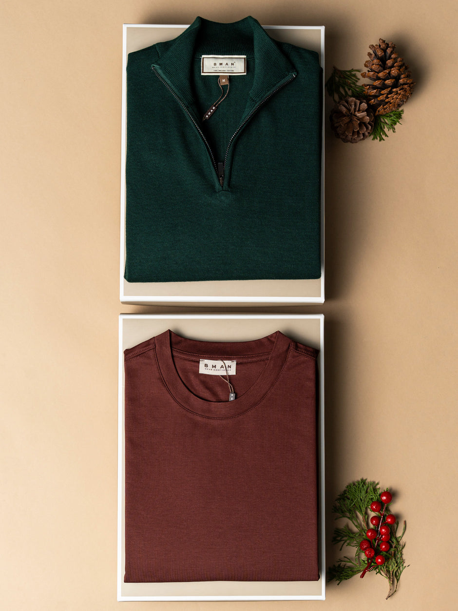 Pachet Cadou Barbati Pulover Cu Tricou Bman0037 (1)